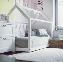 Lit MAISON Blanc, Gris, Rose, Mint Ou Noir Avec Ou Sans Barrières -GribouilleTa Chambre Soldes Magasin file 10