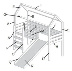 Kit Toboggan Pour Ajouter Au Lit Maison Pilotis -GribouilleTa Chambre Soldes Magasin file 1042