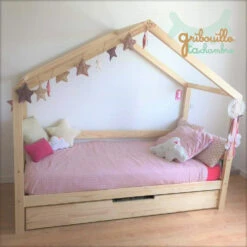 Lit Cabane Pinède Avec Tiroir Gigogne -GribouilleTa Chambre Soldes Magasin file 1186