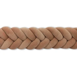 Tour De Lit Tressé Epis De Blé Velours Camel