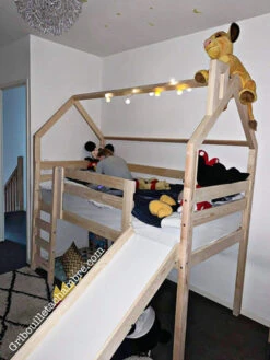 Lit Maison Pilotis Avec Toboggan -GribouilleTa Chambre Soldes Magasin file 1252