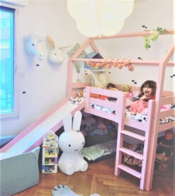 Lit Maison Pilotis Avec Toboggan -GribouilleTa Chambre Soldes Magasin file 1253