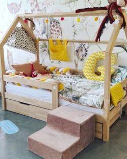 Kit 4 Piliers Avec Pieds De 20cm + Tiroir En Bois De Hêtre