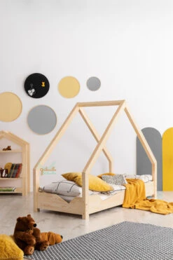 Lit Cabane Case à Barrières Pleines -GribouilleTa Chambre Soldes Magasin file 1273