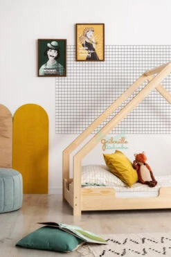 Lit Cabane Case à Barrières Pleines -GribouilleTa Chambre Soldes Magasin file 1275