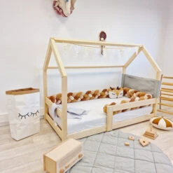 Lit Maison En Pin Naturel Avec Ou Sans Barrières