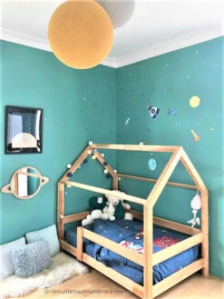 Lit Maison En Pin Naturel Avec Ou Sans Barrières -GribouilleTa Chambre Soldes Magasin file 1444