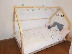 Lit Maison En Pin Naturel Avec Ou Sans Barrières -GribouilleTa Chambre Soldes Magasin file 1447