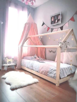 Lit Maison En Pin Naturel Avec Ou Sans Barrières -GribouilleTa Chambre Soldes Magasin file 1448