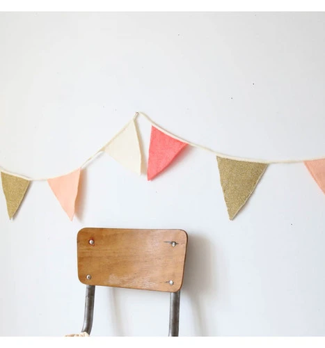 Guirlande De Fanions Meri Meri Tricot Rose 4 Guirlande De Fanions Meri Meri Tricot Rose – Image 2