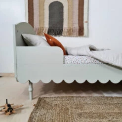 Lit Enfant évolutif 90x200cm Avec Barrières Amovibles Babushka Olive Ou Blanc -GribouilleTa Chambre Soldes Magasin file 1574