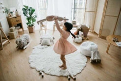 Tapis Lavable Lainage Mouton Nez Rose -GribouilleTa Chambre Soldes Magasin file 1579