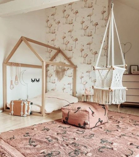 Pouf Jardin Anglais Rose Lavable Lorena Canals 140x210 5 Pouf Jardin Anglais Rose Lavable Lorena Canals 140x210 – Image 3