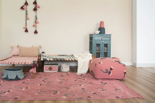 Pouf Jardin Anglais Rose Lavable Lorena Canals 140x210 6 Pouf Jardin Anglais Rose Lavable Lorena Canals 140x210 – Image 4