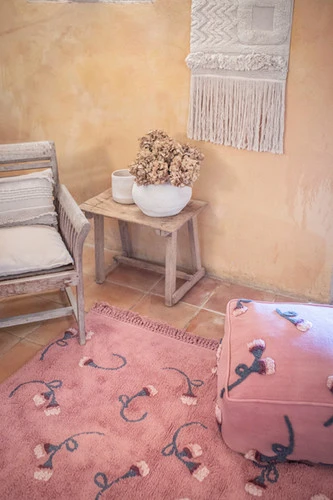 Pouf Jardin Anglais Rose Lavable Lorena Canals 140x210 11 Pouf Jardin Anglais Rose Lavable Lorena Canals 140x210 – Image 9