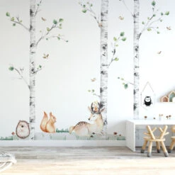 Un Bel Ensemble D'arbres Stickers Forêt Enchanté -GribouilleTa Chambre Soldes Magasin file 171