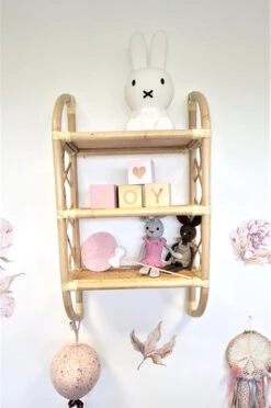 Jolie étagère Murale Triple En Rotin