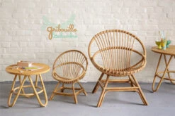 Grand Fauteuil En Canne Naturelle