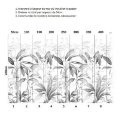 Papier Peint Jungle Noir & Blanc -GribouilleTa Chambre Soldes Magasin file 1900