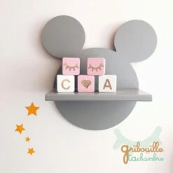 Etagère Chevet Souris Grise