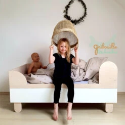 Lit Enfant 80x160 Teddy Blanc -GribouilleTa Chambre Soldes Magasin file 1980