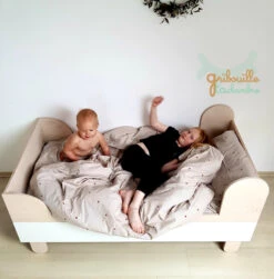 Lit Enfant 80x160 Teddy Blanc -GribouilleTa Chambre Soldes Magasin file 1981