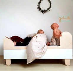 Lit Enfant 80x160 Teddy Blanc -GribouilleTa Chambre Soldes Magasin file 1985