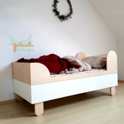 Lit Enfant 80x160 Teddy Blanc -GribouilleTa Chambre Soldes Magasin file 1987