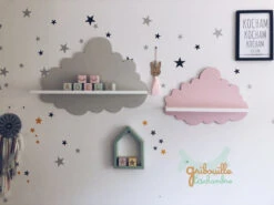 Etagère Chevet Nuage Blanc, Rose, Bleu, Mint Ou Gris