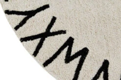 Tapis 100% Coton Rond ABC Naturel Et Noir -GribouilleTa Chambre Soldes Magasin file 2127