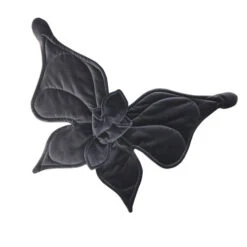 Magnifique Décoration Murale Butterfly En Velours Graphite