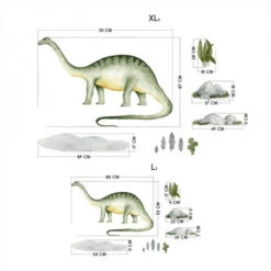 Magnifique Sticker Dinosaure Herbivore -GribouilleTa Chambre Soldes Magasin file 2189