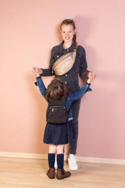 Joli Petit Sac à Dos MY FIRST BAG Matelassé Noir -GribouilleTa Chambre Soldes Magasin file 2227