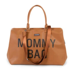 Grand Sac Weekend / Sac à Langer MOMMY BAG Simili Cuir Brun -GribouilleTa Chambre Soldes Magasin file 2297