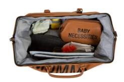 Grand Sac Weekend / Sac à Langer MOMMY BAG Simili Cuir Brun -GribouilleTa Chambre Soldes Magasin file 2301