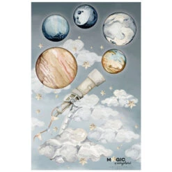Set De Stickers Nuages Et Planètes Merveilleuses Galiléo