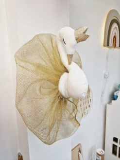 Trophée Mural Cygne Royal Or