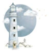 Stickers Phare De Nuit XL -GribouilleTa Chambre Soldes Magasin file 2472