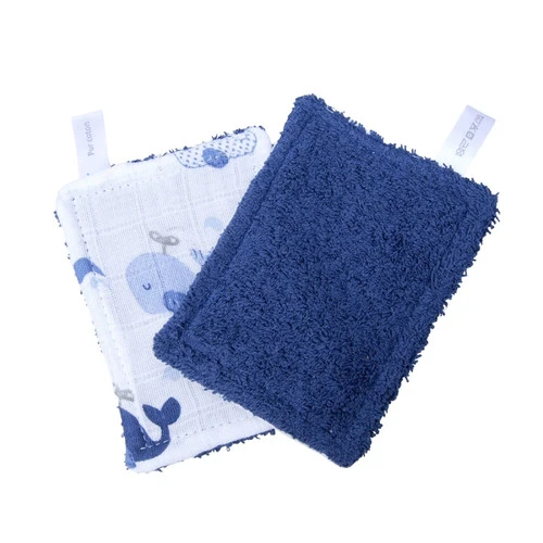 Lot De 6 Lingette Lavables Baleine 5 Lot De 6 Lingette Lavables Baleine – Image 3