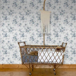 Papier Peint Roses Bleues -GribouilleTa Chambre Soldes Magasin file 2749