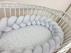 Tour De Lit Tressé 3 Grains Velours Uni Différents Coloris