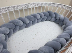 Tour De Lit Tressé 3 Grains Velours Uni Différents Coloris -GribouilleTa Chambre Soldes Magasin file 2754