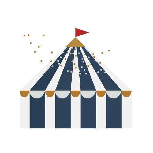 Magnifique Décor Circus Chapiteau De Cirque Bleu 4 Magnifique Décor Circus Chapiteau De Cirque Bleu – Image 2