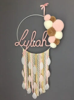 Attrape Rêves Tricotin Et Pompons Joli Mot -GribouilleTa Chambre Soldes Magasin file 2799