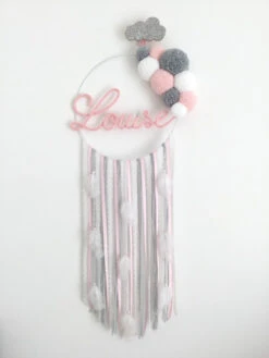 Attrape Rêves Tricotin Et Pompons Joli Mot -GribouilleTa Chambre Soldes Magasin file 2802