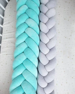 Tour De Lit Tressé Epis De Blé Velours Coloris Au Choix -GribouilleTa Chambre Soldes Magasin file 2868