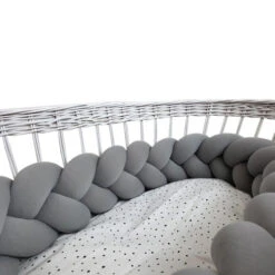 Tour De Lit Tressé 3 Grains Graphite