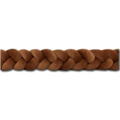 Tour De Lit Tressé 3 Grains Velours Uni Chocolat