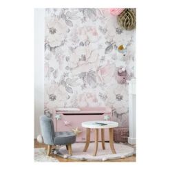 Papier Peint Pink Garden -GribouilleTa Chambre Soldes Magasin file 2971