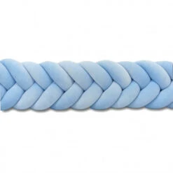 Tour De Lit Tressé Epis De Blé Velours Babyblue